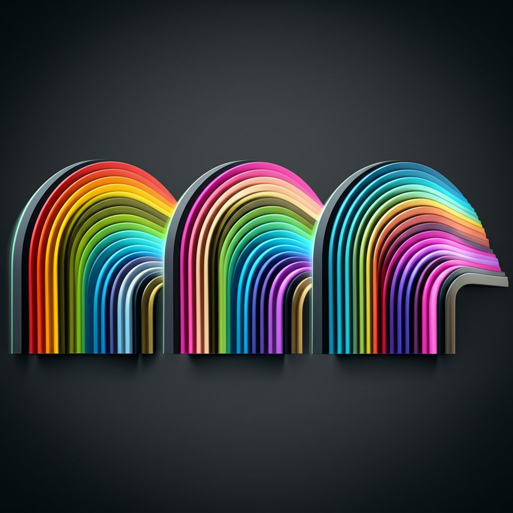 visual comparison of various bitcoin rainbow chart model styles
